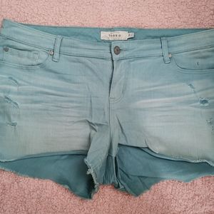 Torrid Light Blue Denim Shorts